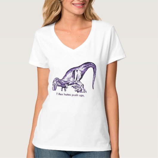 T-shirt T Rex déteste des pousées (Devant)