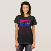 T-shirt T Rex Dinosaur Bisexual Pride Flag Paleontologist (Devant entier)