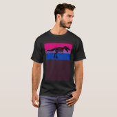 T-shirt T Rex Dinosaur Bisexual Pride Flag Paleontologist (Devant entier)