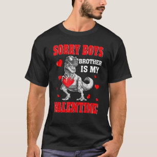 T-shirt T Rex Dinosaur Coeurs Désolé Garçons Frère Est Mon