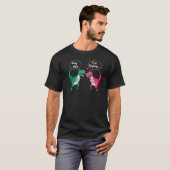 T-shirt T Rex Dinosaur Couple Me Accrocher Valentines Fill (Devant entier)