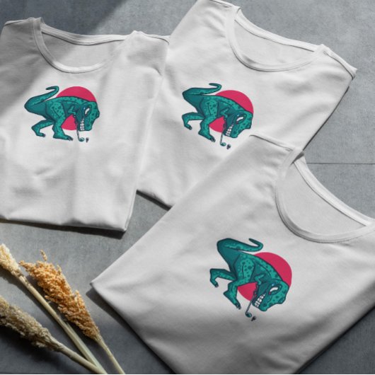T-shirt T Rex Dinosaur Jouer Golf