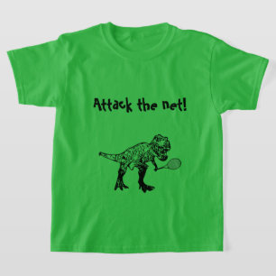 T-shirt T-Rex Dinosaur Joueur De Tennis Avec Texte