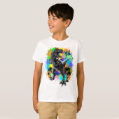 T-shirt T-Rex Dinosaur Jurassique Reptile sur les Peinture (Devant entier)
