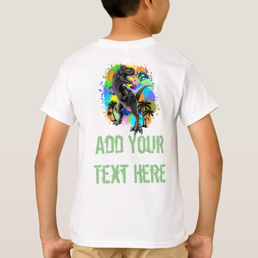 T-shirt T-Rex Dinosaur Jurassique Reptile sur les Peinture (Dos)