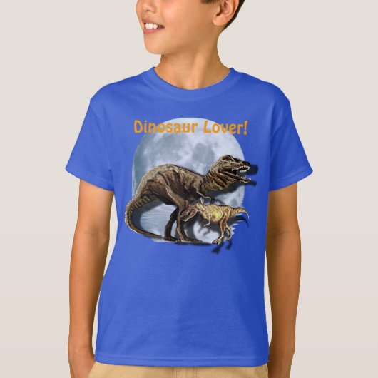 T-shirt T-REX DINOSAUR LOVER Tee Rex Shirt (Devant)