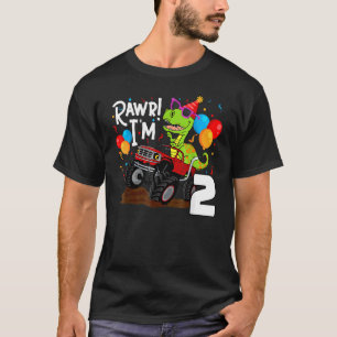 T-shirt T Rex Dinosaur Monster Camion Anniversaire Pour Ga