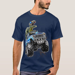 T-shirt T Rex Dinosaur Monster Camion Patriotique Annivers
