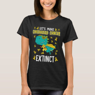 T-shirt T-rex Dinosaur Rendre Le Cancer De L'Enfance Extin