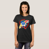 T-shirt T REX Dinosaur Rock Your Socks Sensibilisation sur (Devant entier)
