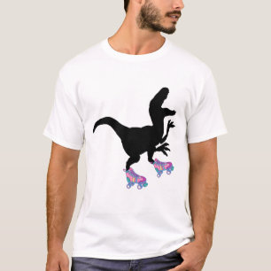 T-shirt T-rex Dinosaur Roller Patinage amusant