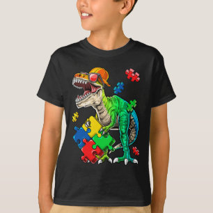 T-shirt T Rex Dinosaur Sensibilisation sur l'autisme Puzzl