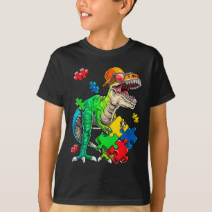 T-shirt T Rex Dinosaur Sensibilisation sur l'autisme Puzzl
