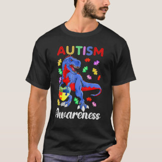 T-shirt T Rex Dinosaur Sensibilisation sur l'autisme Puzzl