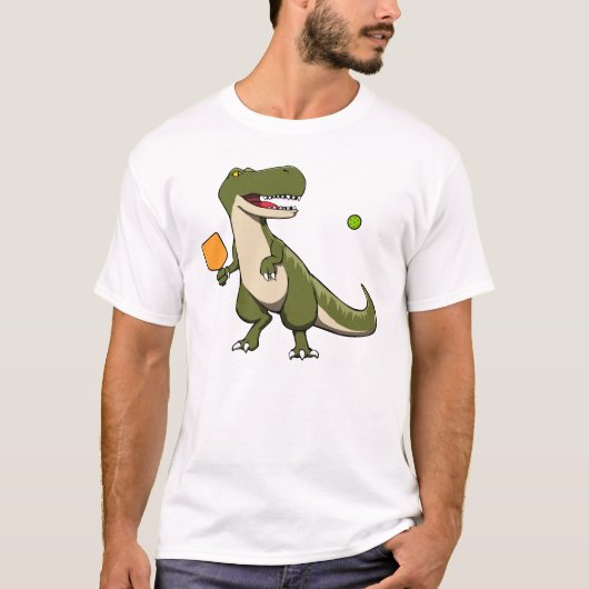 T-shirt T-Rex Dinosaure de Pickleball (Devant)