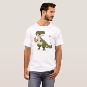 T-shirt T-Rex Dinosaure de Pickleball (Devant entier)
