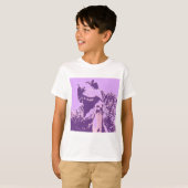 T-shirt T-Rex Dinosaure Violet (Devant entier)
