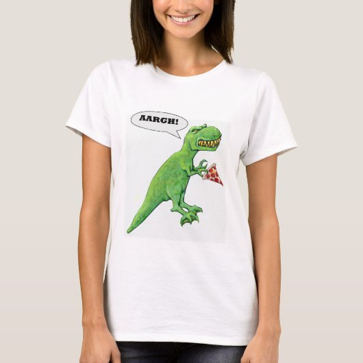 T-shirt T-Rex et pizza (Devant)