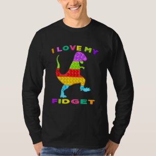 T-shirt T Rex Fidget Jouet J'Aime Mes Fidgets Pop It Jeu À