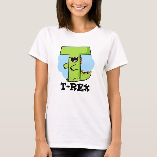 T-shirt T-Rex Funny Alphabet Dinosaure Pun (Devant)