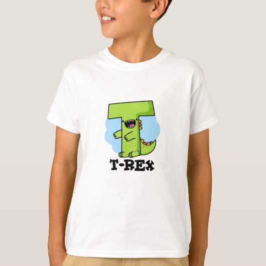 T-shirt T-Rex Funny Alphabet Dinosaure Pun (Devant)