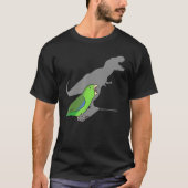 T-shirt T Rex Green Parrotlet Cute Parakeet Parrot Birb M (Devant)