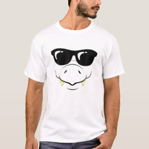 T-shirt T-Rex Halloween Costume Visage Drôle Lazy