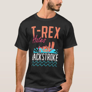 T-shirt T-Rex Hates Baignade contre-attaque
