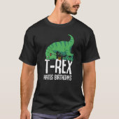 T-shirt T Rex Hates Birthdays Short Arms Dino TRex (Devant)