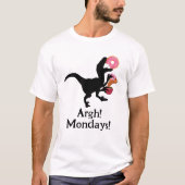 T-shirt T-Rex Hates lundi (Devant)