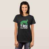 T-shirt T Rex Hates Push Ups Gym Bras Courtes Dino TRex (Devant entier)