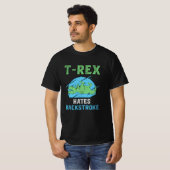 T-shirt T-Rex Hates Retour Baignade Nage Nage Amusant (Devant entier)