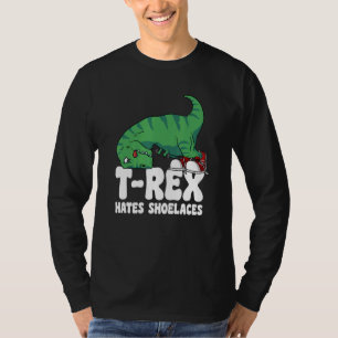T-shirt T Rex Hates Shoelaces Armoiries courtes Dino TRex 