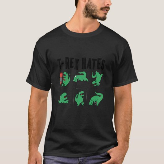 T-shirt T rex hates training boxing push ups handstands ba (Devant)