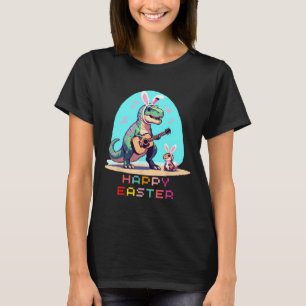 T-shirt T-rex Joyeuses Pâques Œufs Rétro Vintage Pixel Art