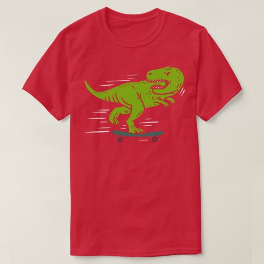 T-shirt T Rex Longboard Longboarder Skater (Design devant)