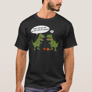 T-shirt T Rex Mange Jack-o'-lantern Halloween Garçons Fill