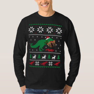 T-shirt T Rex Manger Rindeer Dinosaure Drôle Noël Ugl