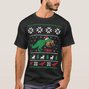 T-shirt T Rex Manger Rindeer Dinosaure Drôle Noël Ugl