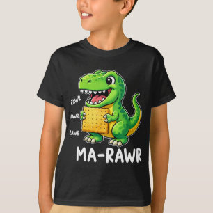 T-shirt T-Rex Mignon Drôle de Dinosaure Mangeant Ma-Rawr