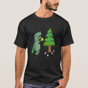 T-shirt T Rex n'aime pas Noël Bras courtes Noël
