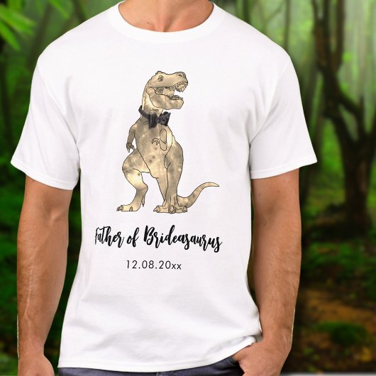 T-shirt T-Rex Père de Brideasaurus Dinosaur Mariage