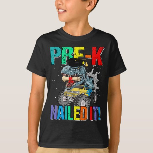 T-shirt T Rex Pre-K Cloué It Graduation Class De 2022 Din (Devant)
