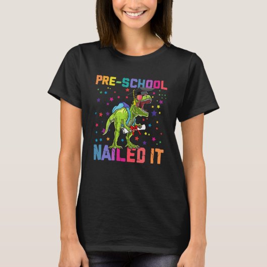 T-shirt T Rex Pré-School Ncloué It Pré-K Graduation Class  (Devant)
