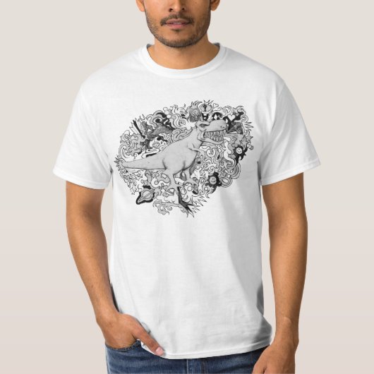 T-shirt T-Rex psychédélique (Devant)