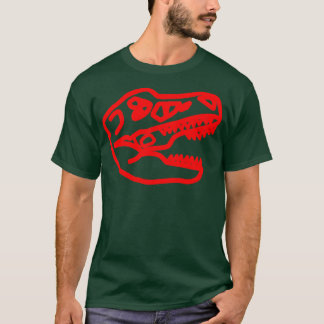 T-shirt T rex rouge