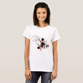 T-shirt T-Rex (rouge et noir) (Devant entier)