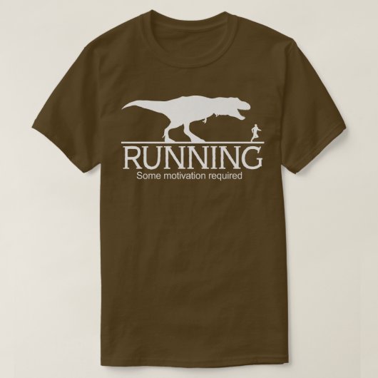 T-shirt T-Rex Running Some Motivation Required 1555 (Design devant)