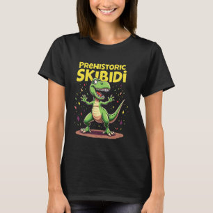T-shirt T-Rex Skibidi Préhistorique Danse de Dinosaure Drô