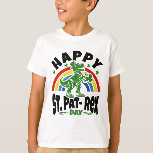 T-shirt T-Rex St. Patrick's Day (Devant)